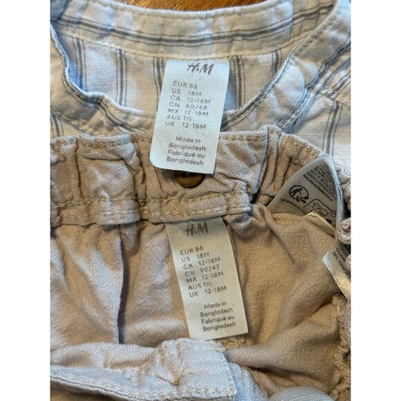 H&M 12-18m Two Piece Set with Suspenders - Picture 2 of 4